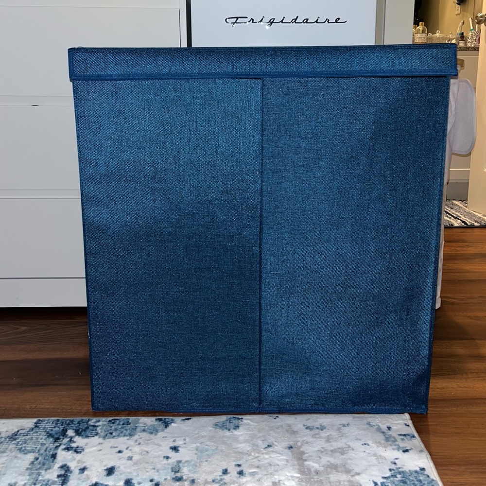 Navy blue hamper